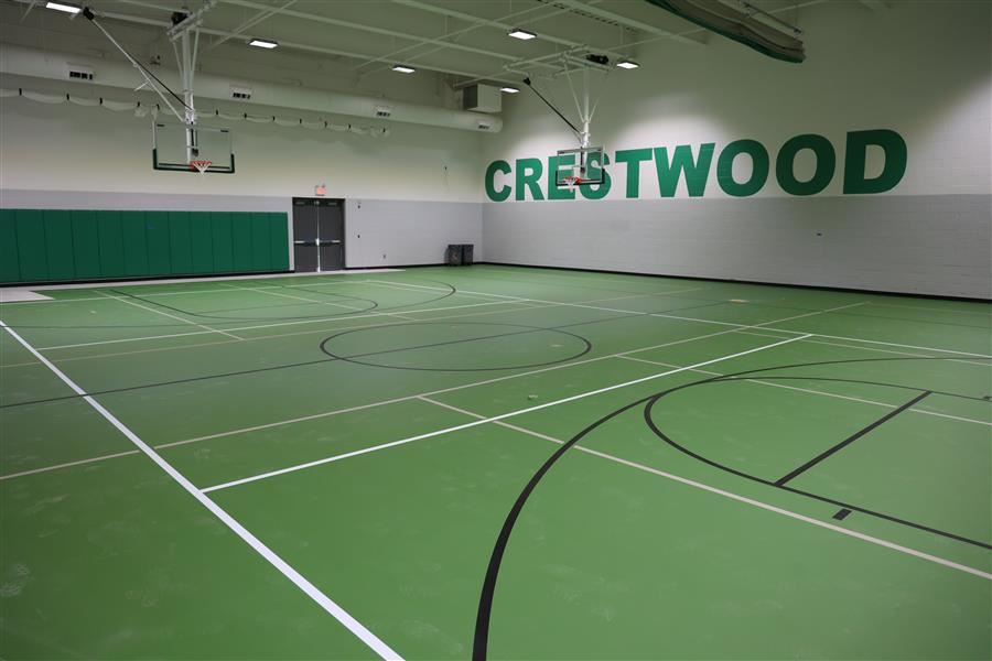 The new Crestwood Elementary School gymnasium.